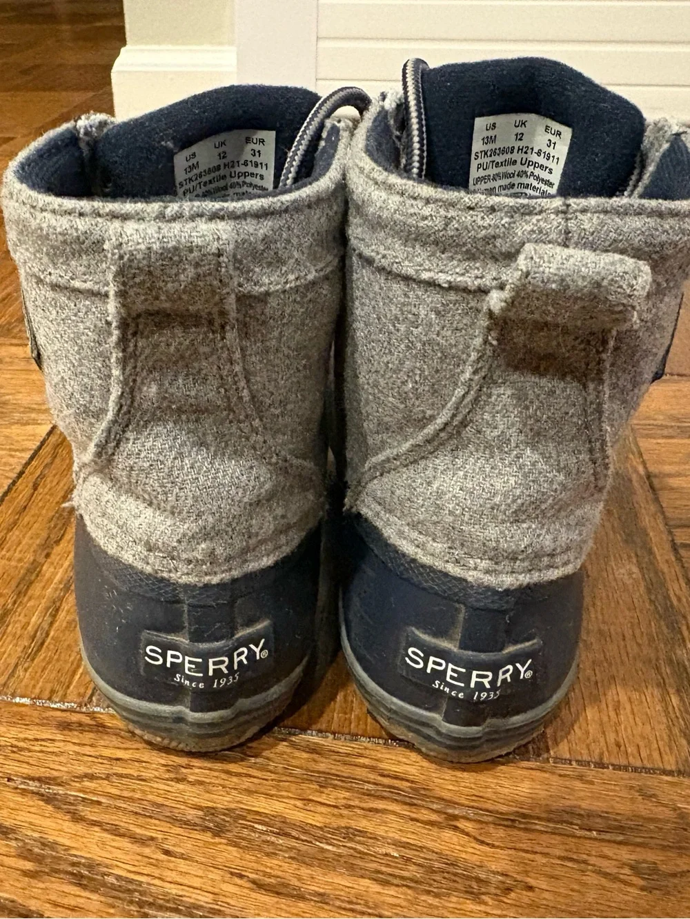 Sperry Kids' Gray and Navy Winter Duck Boots